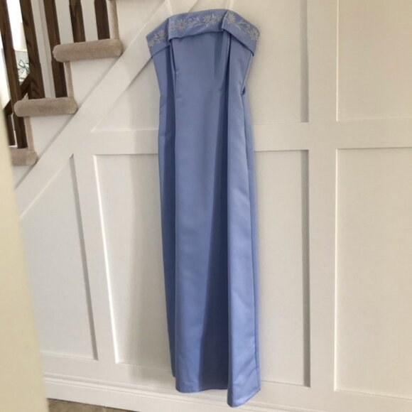 Y2K Formal Strapless Bridesmaid Prom Dress Size 6 - Picture 1 of 11